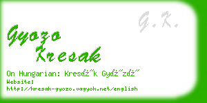 gyozo kresak business card